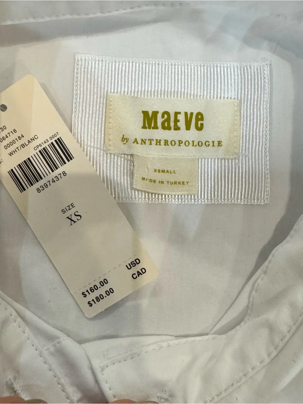 Anthropologie White Sleeveless Button-Front High-Low Dress - Picture 3 of 7